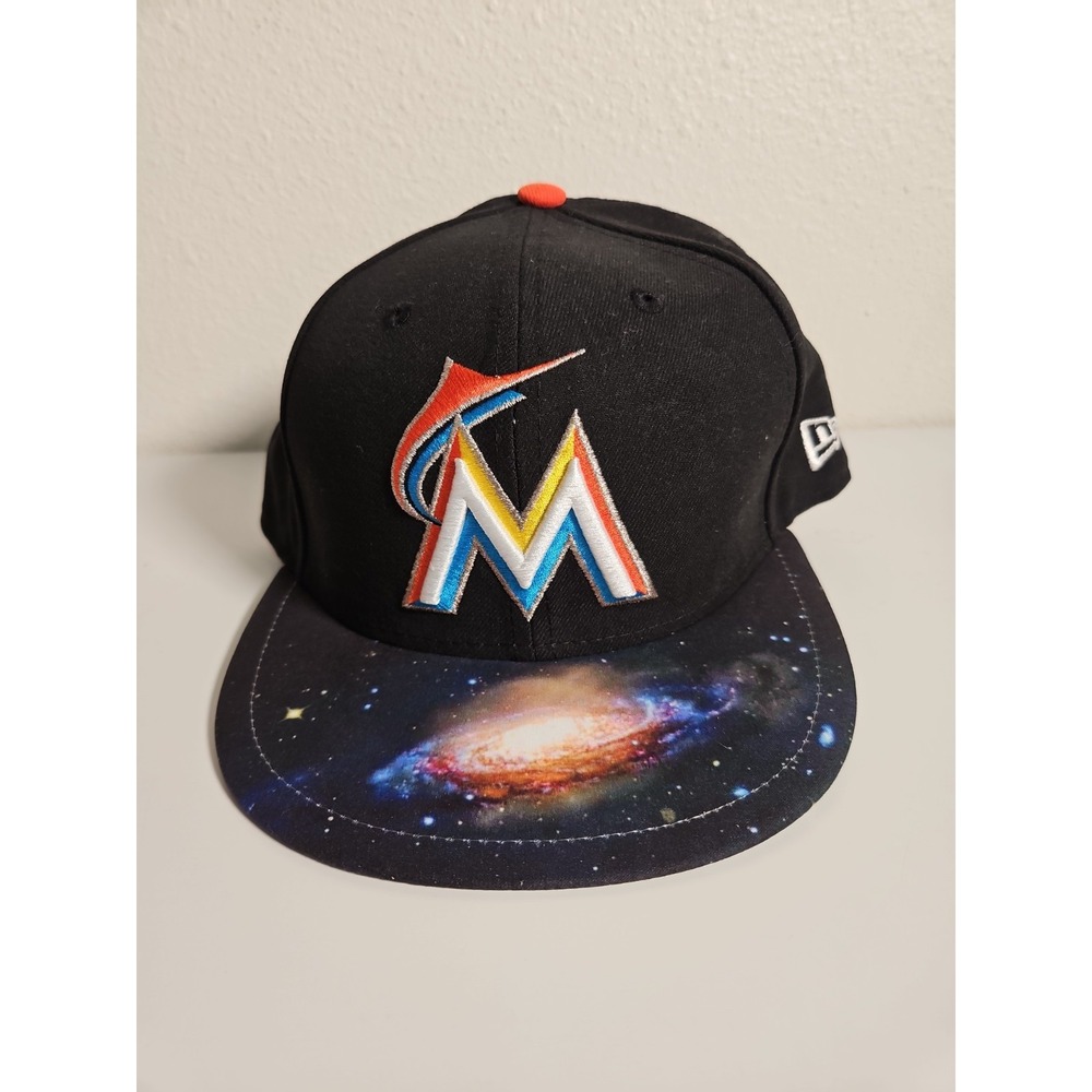 Miami Marlins NEW Mens 7 1/4 New Era 5950 Fitted Hat . MLB Baseball Cap New